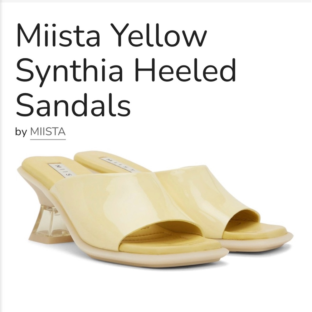 MIISTA beige/ yellow sandals